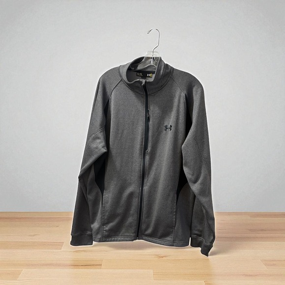 Under Armour Men's Gray Full Zip Loose Fit Athletic Training Jacket XL - Picture 1 of 12